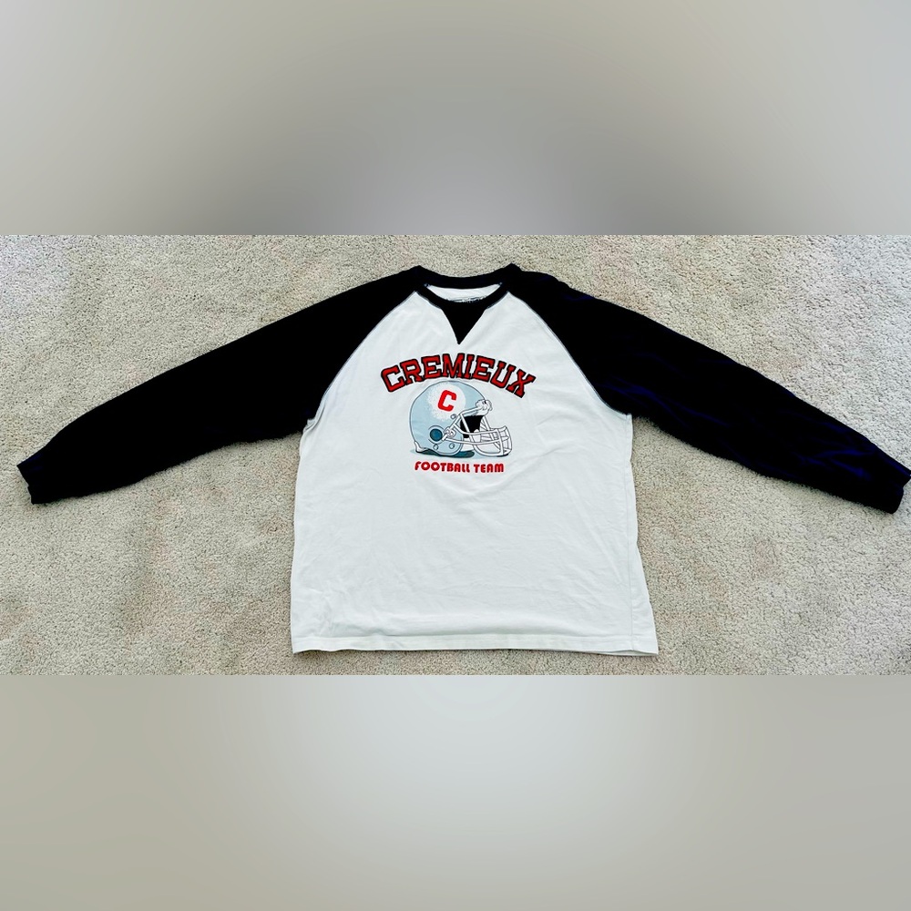 Cremieux Football Team Long Sleeve TShirt  Graphic Logo Men’s Size XL